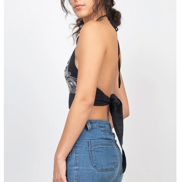Celestial Embroidery Halter Top - Picture 2 of 8